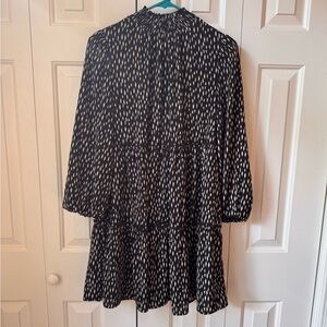 Black and White Patterned Dress